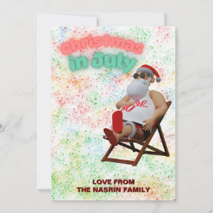Cartes Pour Fêtes Annuelles Père Noël de Noël en juillet