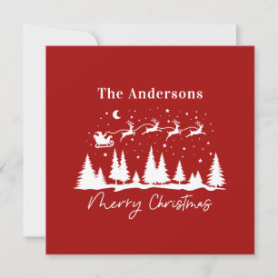 Cartes Pour Fêtes Annuelles Père Noël de Noël et traîneau à rennes