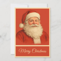 Père Noël de Noël minimaliste rétro