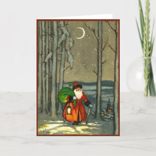 Cartes Pour Fêtes Annuelles Père Noël de Noël vintage
