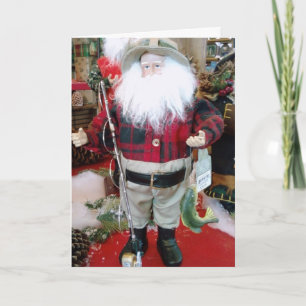 CARTES POUR FÊTES ANNUELLES "PÈRE NOËL DE PÊCHE"