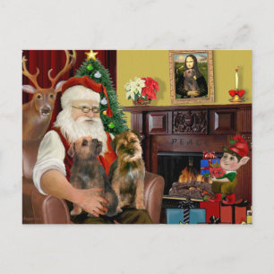 Cartes Pour Fêtes Annuelles Père Noël - Deux frontières