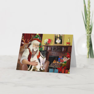 Cartes Pour Fêtes Annuelles Père Noël - Deux traversiers à renards lisses