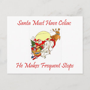 Cartes Pour Fêtes Annuelles Père Noël Doit Avoir Du Céliac - Il Fait Fréquemme