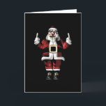 Cartes Pour Fêtes Annuelles Père Noël donne le doigt<br><div class="desc">Père Noël fait le salut des deux doigts</div>