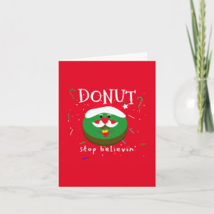 Cartes Pour Fêtes Annuelles Père Noël Donut Drôle Fait sur Mesure Noël