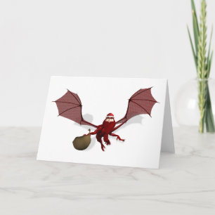 Cartes Pour Fêtes Annuelles Père Noël Dragon
