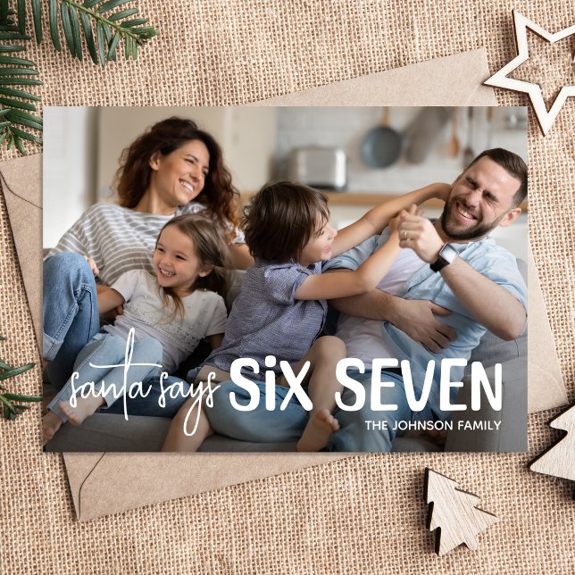 Cartes Pour Fêtes Annuelles Père Noël drôle dit 67 Photo Vacances (Créateur téléchargé)