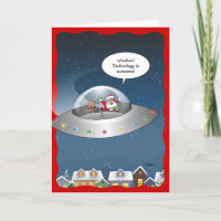 Père Noël drôle extraterrestre Noël