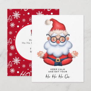 Cartes Pour Fêtes Annuelles Père Noël drôle Garde ton calme & Mets ton Ho HO H