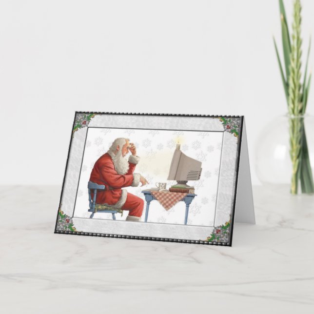 Cartes Pour Fêtes Annuelles Père Noël du 21ème siècle (Devant)