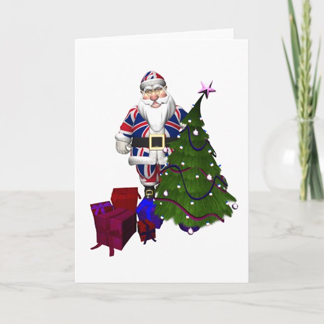 Cartes Pour Fêtes Annuelles Père Noël du Royaume-Uni (Devant)