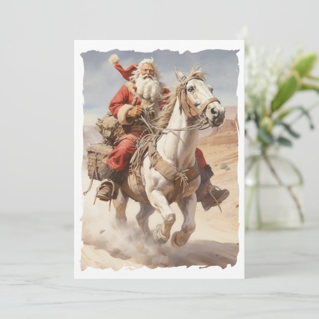 Cartes Pour Fêtes Annuelles Père Noël du Sud-Ouest pour la promenade de Noël (Debout devant)