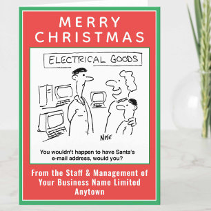Cartes Pour Fêtes Annuelles Père Noël E-mail Electrical Retail Card