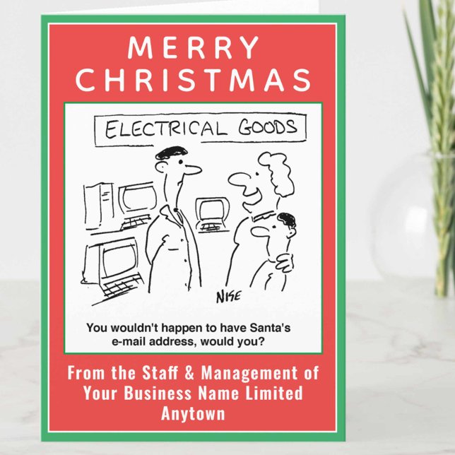 Cartes Pour Fêtes Annuelles Père Noël E-mail Electrical Retail Card (Créateur téléchargé)