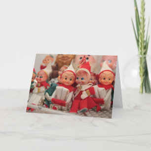 Cartes Pour Fêtes Annuelles Père Noël Elves