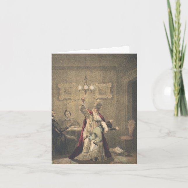 Cartes Pour Fêtes Annuelles Père Noël en colère (Devant)