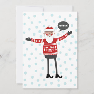 Cartes Pour Fêtes Annuelles Père Noël en jeans skinny