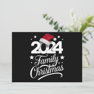 Cartes Pour Fêtes Annuelles Père Noël en pyjama assorti pour Noël en famille 2