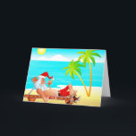 Cartes Pour Fêtes Annuelles Père Noël en vacances<br><div class="desc">"Père Noël en vacances ", "Père Noël Californie", "Père Noël Floride", "Père Noël Hawaï", "Noël en juillet", "xmas en juillet", "Père Noël surfeur", "Père Noël en vacances", "Père Noël à la plage", "Père Noël plage"</div>