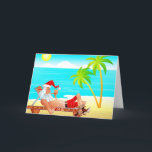 Cartes Pour Fêtes Annuelles Père Noël en vacances<br><div class="desc">"Père Noël en vacances ", "Père Noël Californie", "Père Noël Floride", "Père Noël Hawaï", "Noël en juillet", "xmas en juillet", "Père Noël surfeur", "Père Noël en vacances", "Père Noël à la plage", "Père Noël plage"</div>