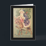 Cartes Pour Fêtes Annuelles Père Noël équitation Donkey Vintage<br><div class="desc">Si vous aimez tout et tout ce qui est vintage,  ceci est pour vous! Revenez à hier et perdez-vous dans la belle couleur et le détail de cette image vintage. Magnifique oeuvre d'autrefois. Bon appétit ! L'image pleine grandeur dit "Un joyeux Noël".</div>