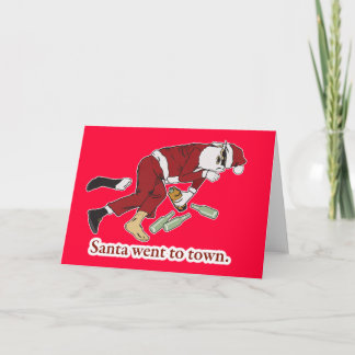 Cartes Pour Fêtes Annuelles père Noël est allé à la ville