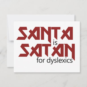 Cartes Pour Fêtes Annuelles Père Noël est Satan