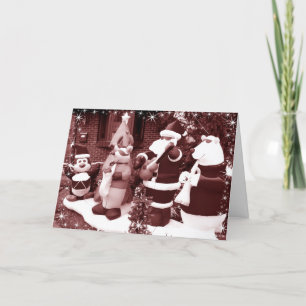 Cartes Pour Fêtes Annuelles Père Noël et amis
