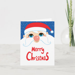 Cartes Pour Fêtes Annuelles Père Noël Face Joyeux Noël