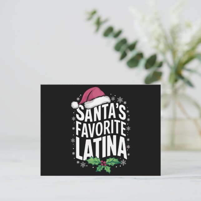 Cartes Pour Fêtes Annuelles Père Noël Favori Noël latin Noël latina Noël laid  (Debout devant)