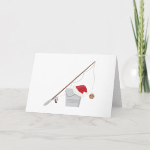 Cartes Pour Fêtes Annuelles père Noël Fishing