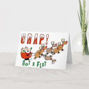 Cartes Pour Fêtes Annuelles Père Noël Funny Christmas