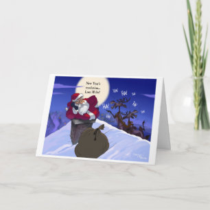 Cartes Pour Fêtes Annuelles père Noël gras