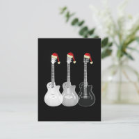 Père Noël Guitare Cool Noir et Blanc