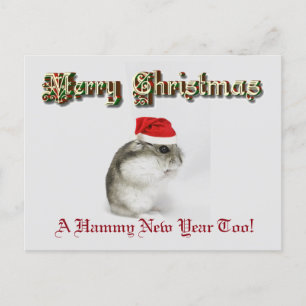 Cartes Pour Fêtes Annuelles père Noël Hamster