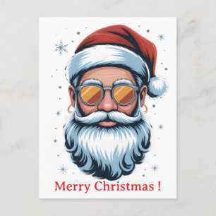 Cartes Pour Fêtes Annuelles Père Noël hipster 
