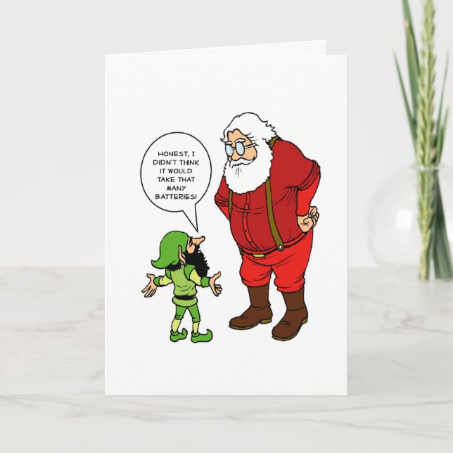Cartes Pour Fêtes Annuelles Père Noël honnête (Devant)