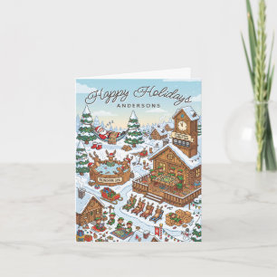 Cartes Pour Fêtes Annuelles Père Noël hors service Spa de rennes drôle Pôle No