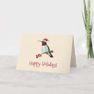 Cartes Pour Fêtes Annuelles Père Noël Hummingbird