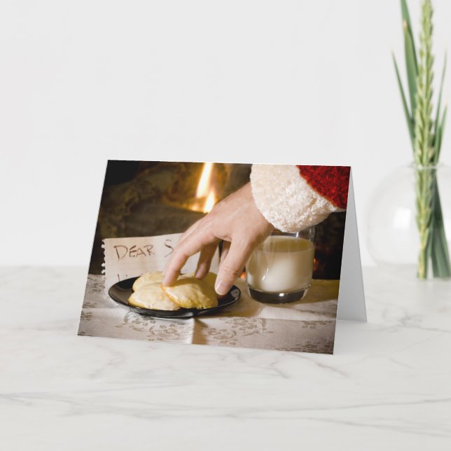 Cartes Pour Fêtes Annuelles Père Noël ici (Devant)