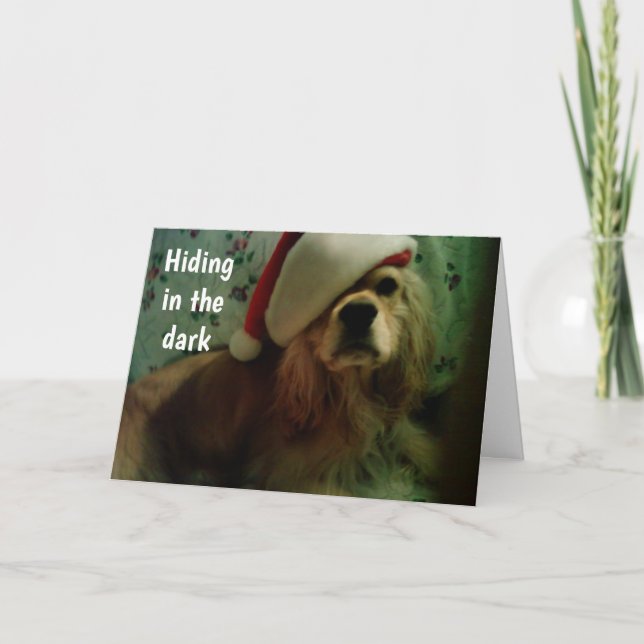 CARTES POUR FÊTES ANNUELLES PÈRE NOËL ICI ENCORE ? COCKER SPANIEL LOVE (Devant)