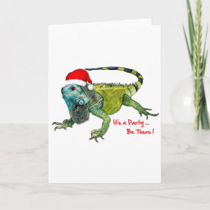 Cartes Pour Fêtes Annuelles père Noël Iguana