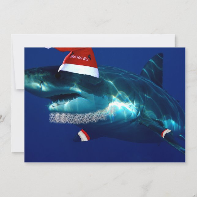 Cartes Pour Fêtes Annuelles père Noël Jaws (Devant)