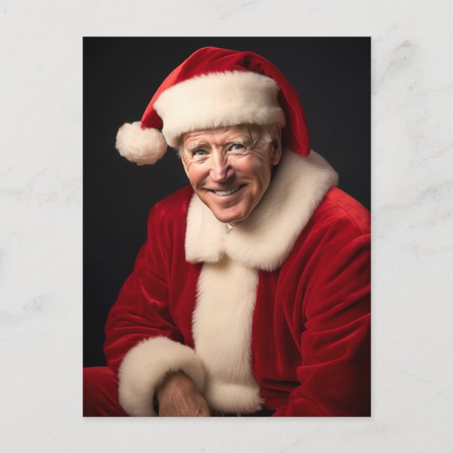Cartes Pour Fêtes Annuelles Père Noël Joe Biden (Devant)