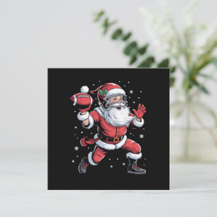 Cartes Pour Fêtes Annuelles Père Noël jouant au football américain de Noël 