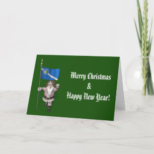 Cartes Pour Fêtes Annuelles Père Noël joueur avec l'enseigne de Las Vegas