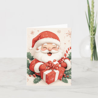 Cartes Pour Fêtes Annuelles Père Noël Joyeux moment