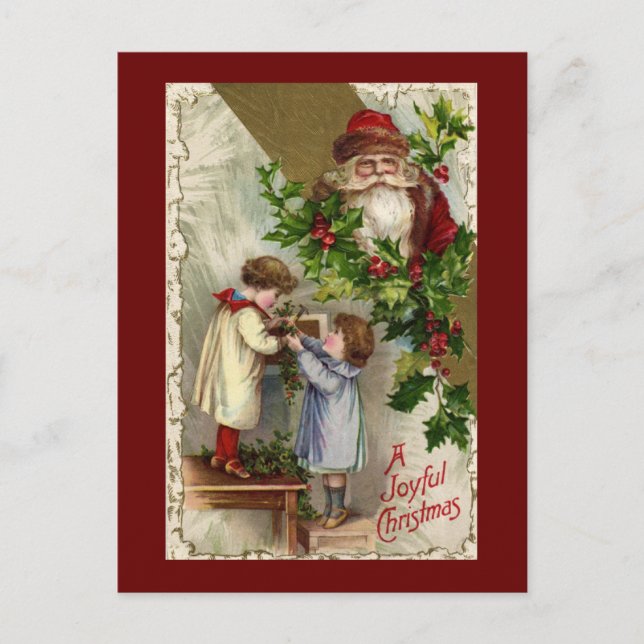 Cartes Pour Fêtes Annuelles Père Noël Joyeux Noël (Devant)