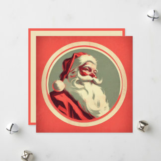 Cartes Pour Fêtes Annuelles Père Noël Joyeux Vintage